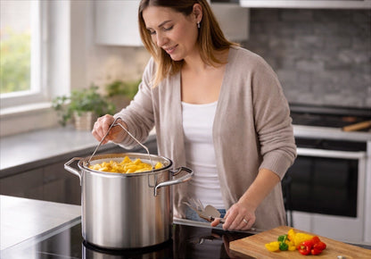 Casserole Friteuse en Acier Inoxydable 304 avec Panier Égoutteur (3L) – Cuisson Saine et Sécurisée
